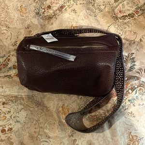 Barney’s New York pebble leather chocolate brown bag.Authentic BNY NWTS